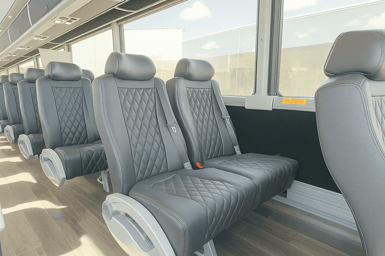 interior of Coach Bus Rochester charter bus