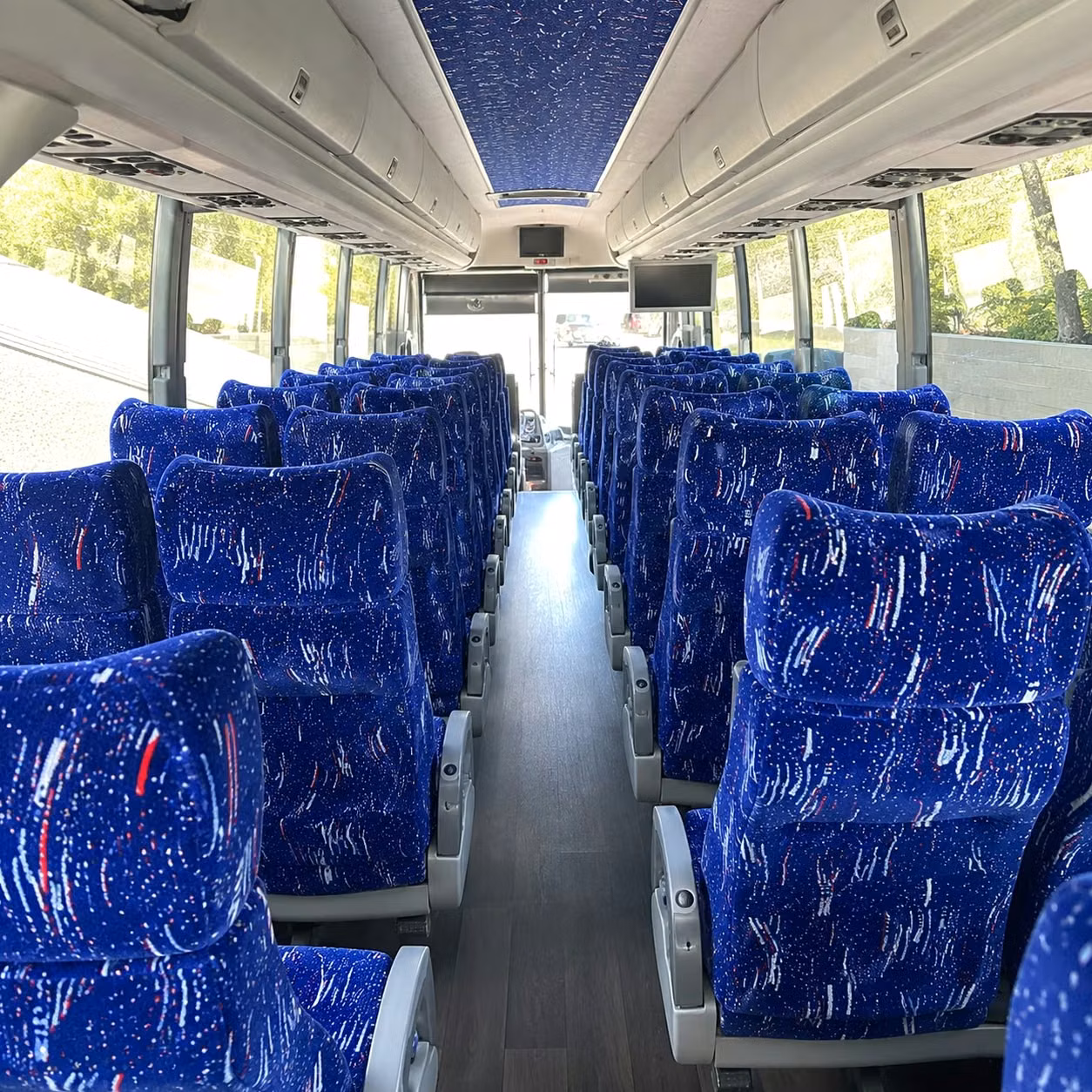 56 passenger charter bus interior